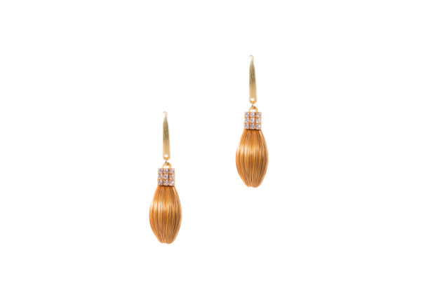 Coconut Earrings with Rhinestones