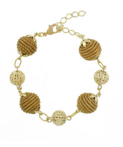 Pulseira Orbi com Bolinhas Douradas